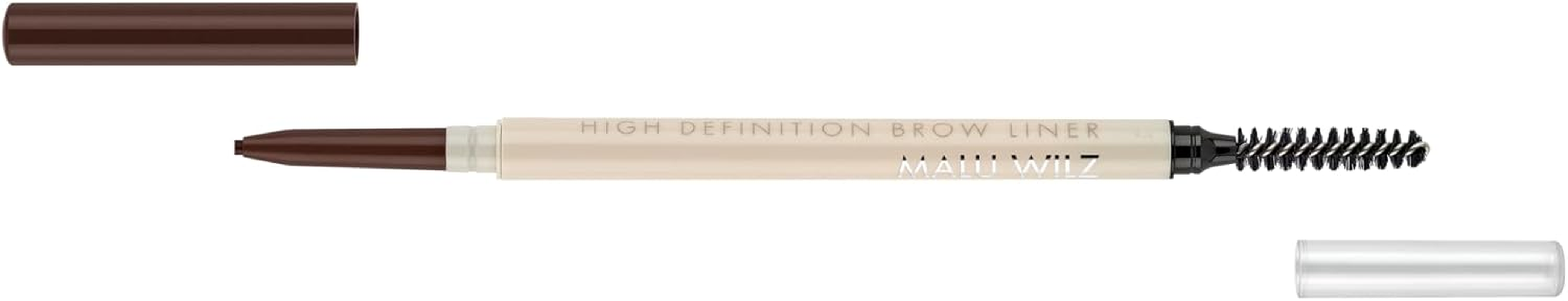 MALU WILZ High Definition Brow Liner No. 12 Praline I Precise Eyebrow Pencil with Spoolie & Vitamin C+E I Naturally Defined Brows, Waterproof & Long-Lasting