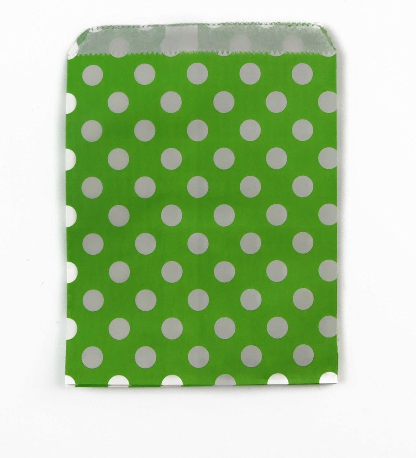 10 Paper Lolly Bags Bag Wedding Birthday Favour Favours Gift Chevron Dots Lines - Green Small Polka Dots Traditional