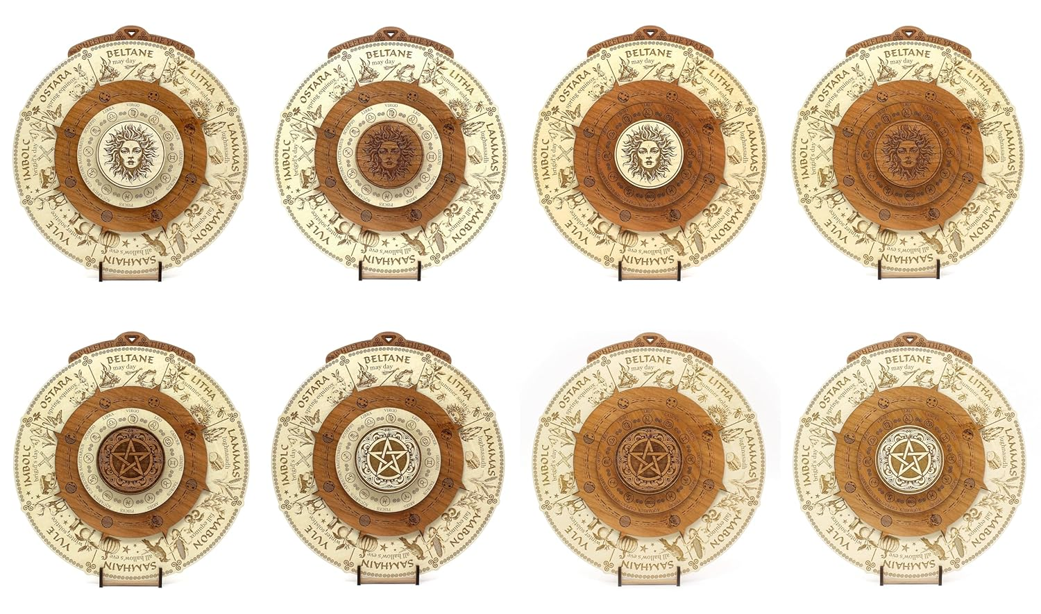 Bausatz Jahresrad / Heidnischer Jahreskreis: Wicca-Jahreskreis Mit St&auml;nder
