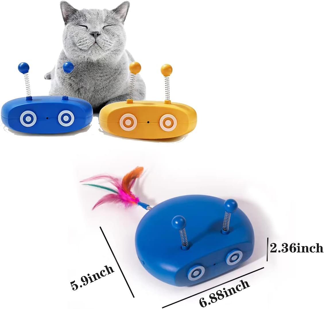 Interactive Cat Toys, Cat Feather Wands, Cat Laser Toys, Imitation Bird Calls, USB Rechargeable, Indoor Intelligent Cat Toys with Universal Wheels /218 image number 5