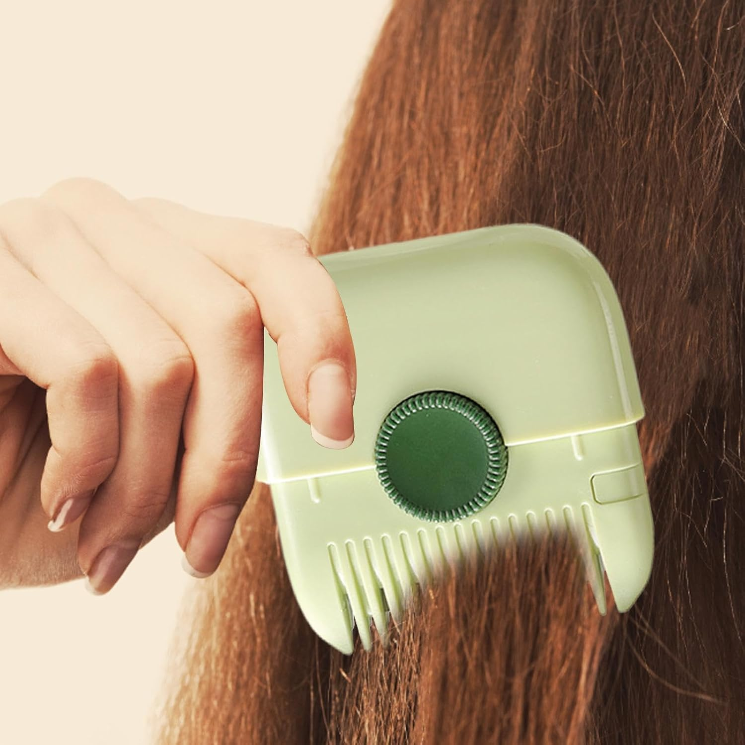 Koolsoo Hair Cutting Comb Mini Hair Trimmer, 2 in 1 Thinning Hair Haircut Tool, Professional Hair Cutting Trimmer Hair Razor Comb,Travel Size Portable, Green - Pink image number 2