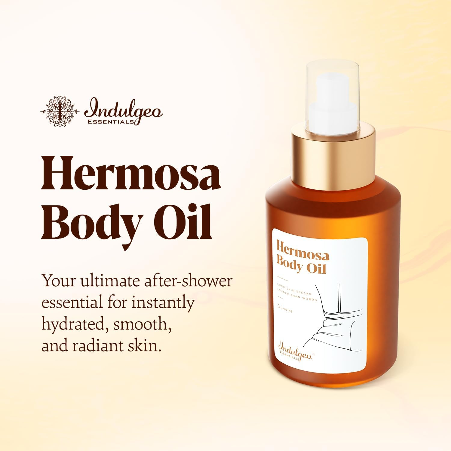 Indulgeo Essentials Hermosa Body Oil (100 Ml) for Women with Oud Oil image number 5
