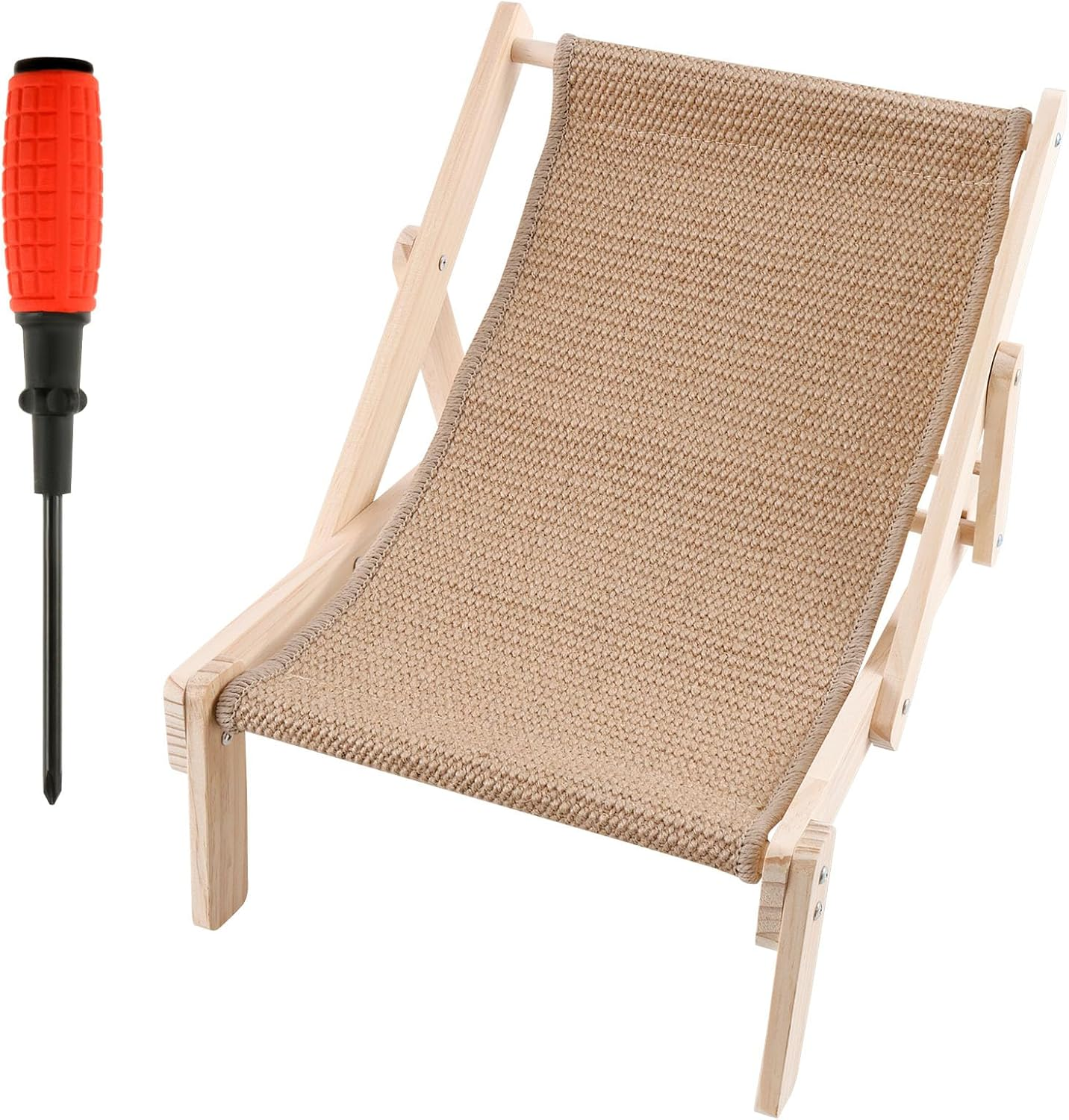 Cat Lounge Chair,Cat Sisal Bed,Cat Beach Chair,Beach Chair Cat Hammock,Sisal Cat Lounger,Sisal Cat Scratcher Chair for Cats Beach Home Indoors Outdoors image number 6