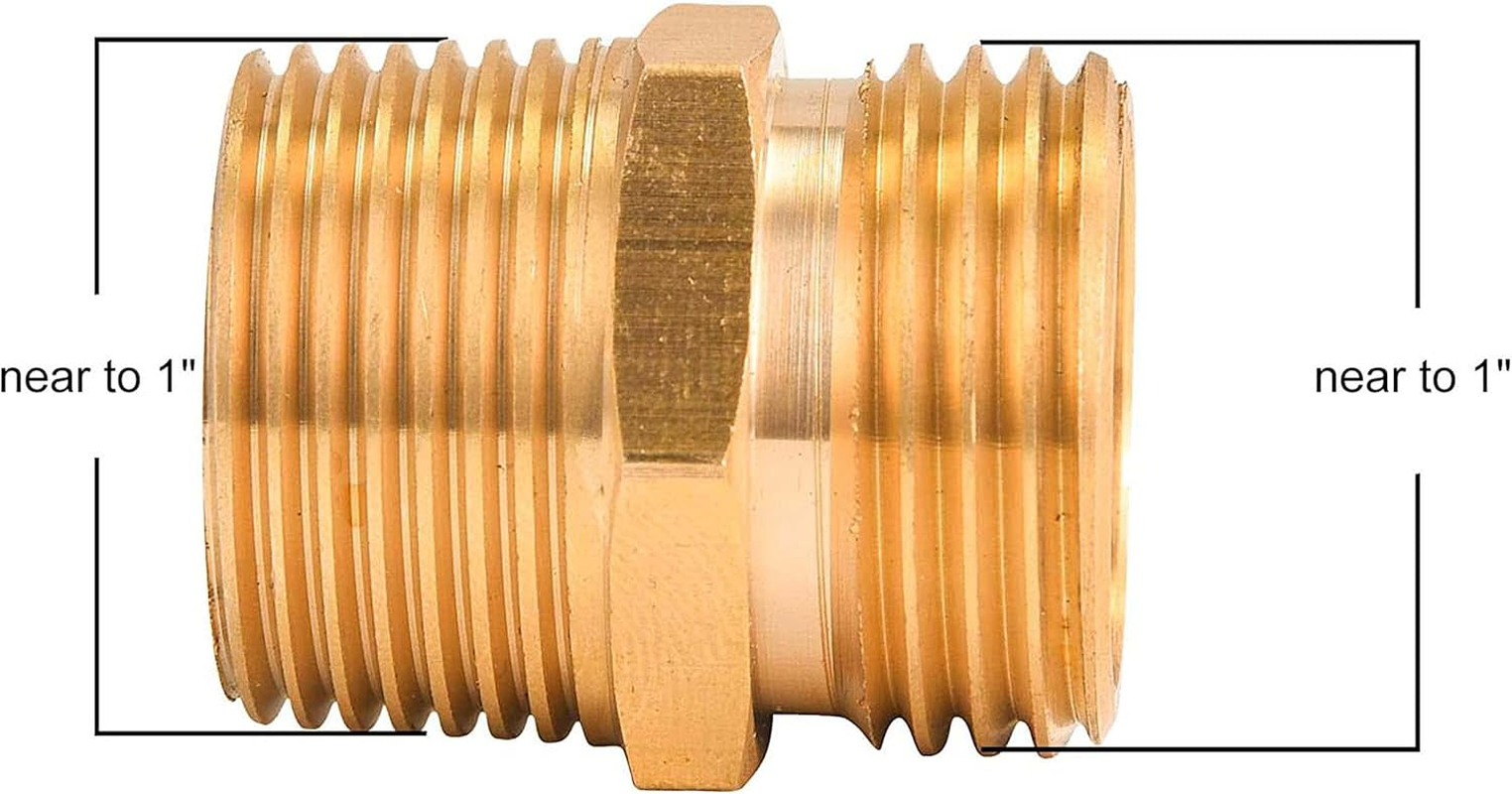 M MINGLE Garden Hose Adapter, 3/4 Inch GHT to 3/4 Inch NPT Brass Connector, with Extra 8 Washers image number 6