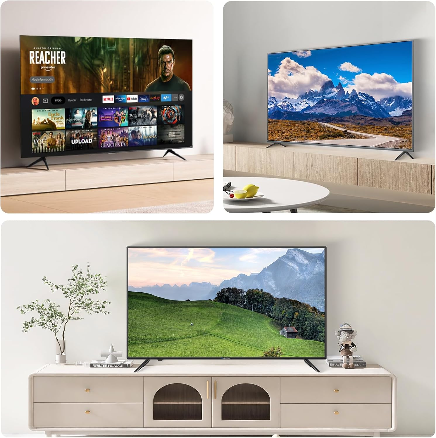 TV Pedestal Feet, Universal TV Stand Legs, Universal TV Base Pedestal Feet with Screws, Replacement Tv Stand for Most TCL Roku TV 32 40 49 50 55 Inch with Mounting Hole Distance from 2Cm-5Cm image number 4