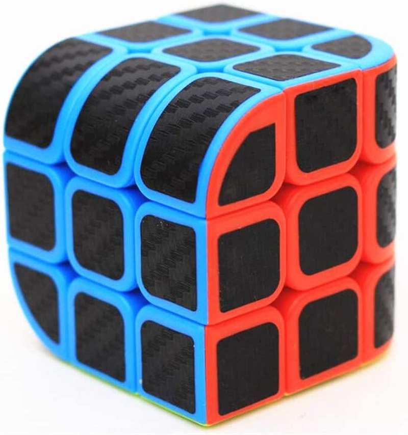 Cuberspeed Curve 3X3 Carbon Fiber Sticker Penrose Speed Cube Penrose Cube Stickerless with Black Sticker Puzzle image number 1