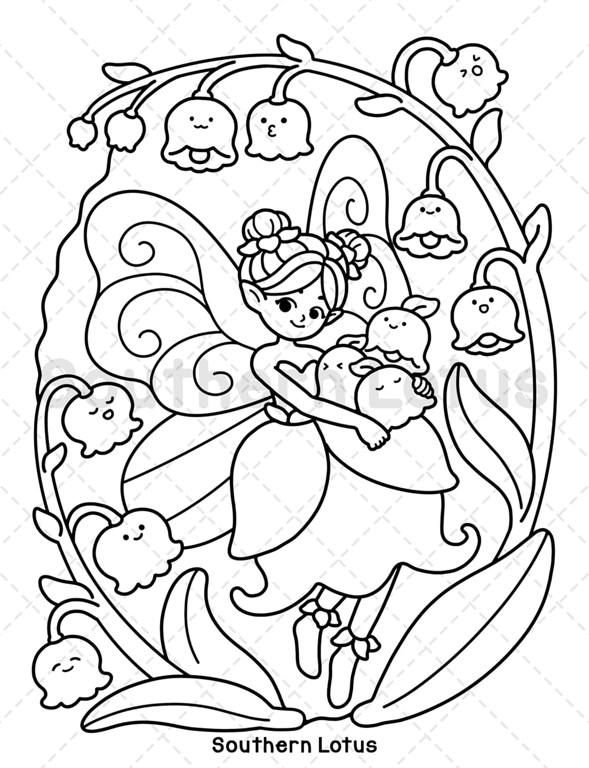 Fresh Glow: Coloring Book for Adults and Teens with Cute and Easy Designs of Charming Fairies and Lovely Sprites Enjoying Spring Moments, Cozy Drawings for Relaxation image number 1