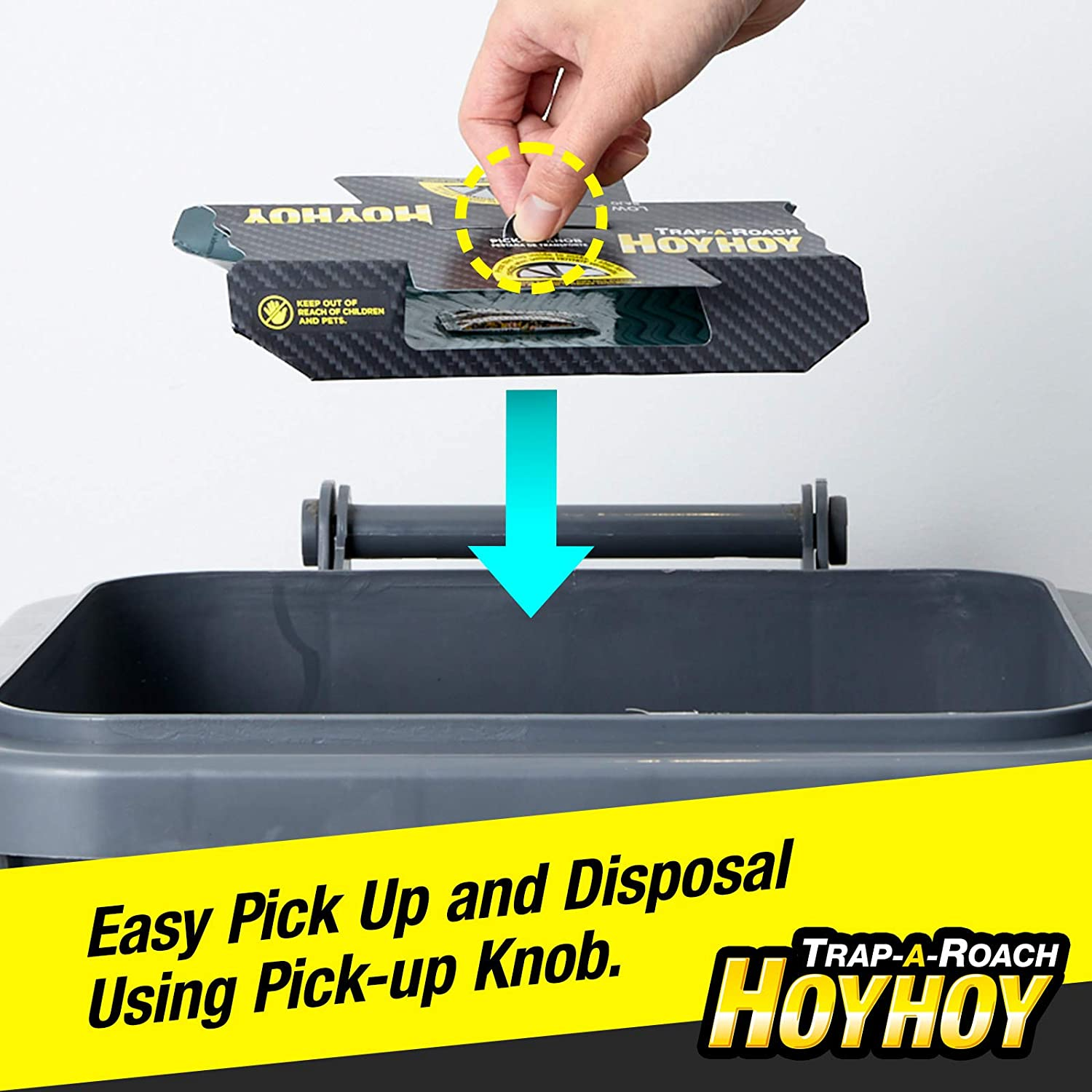 HOY HOY Trap a Roach - 10 Traps [2 Pack] Baited Glue Traps, Great for Home with Kids & Pets Indoor, Sticky Pest Control Trap, Roach Killer, Made in Japan image number 2