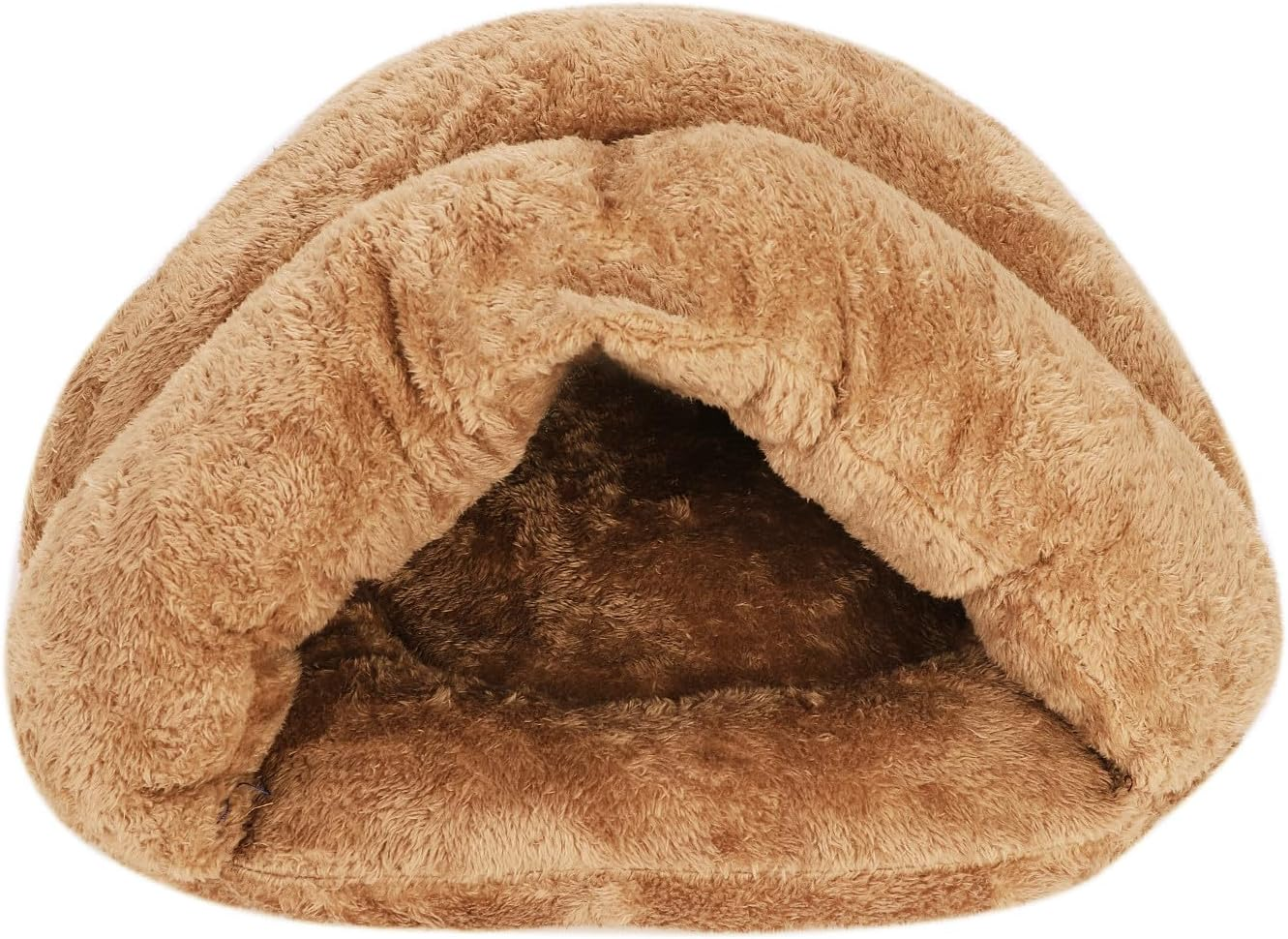 Cozy Cave Dog Bed Dog Cat Sleeping Bag Cave Cuddle Dog Bed with Hood Soft Plush Dog Calming Bed Pillow Dog Tent Snuggle Cave Dog Cuddler Cushion Warm Dog Igloo Bed House for Small Medium Puppy image number 3