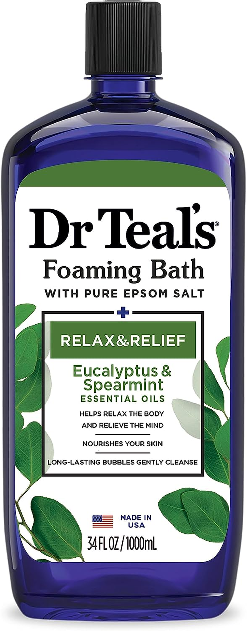 Dr Teal'S Eucalyptus and Spearmint Foaming Bath, 1000 Ml image number 1