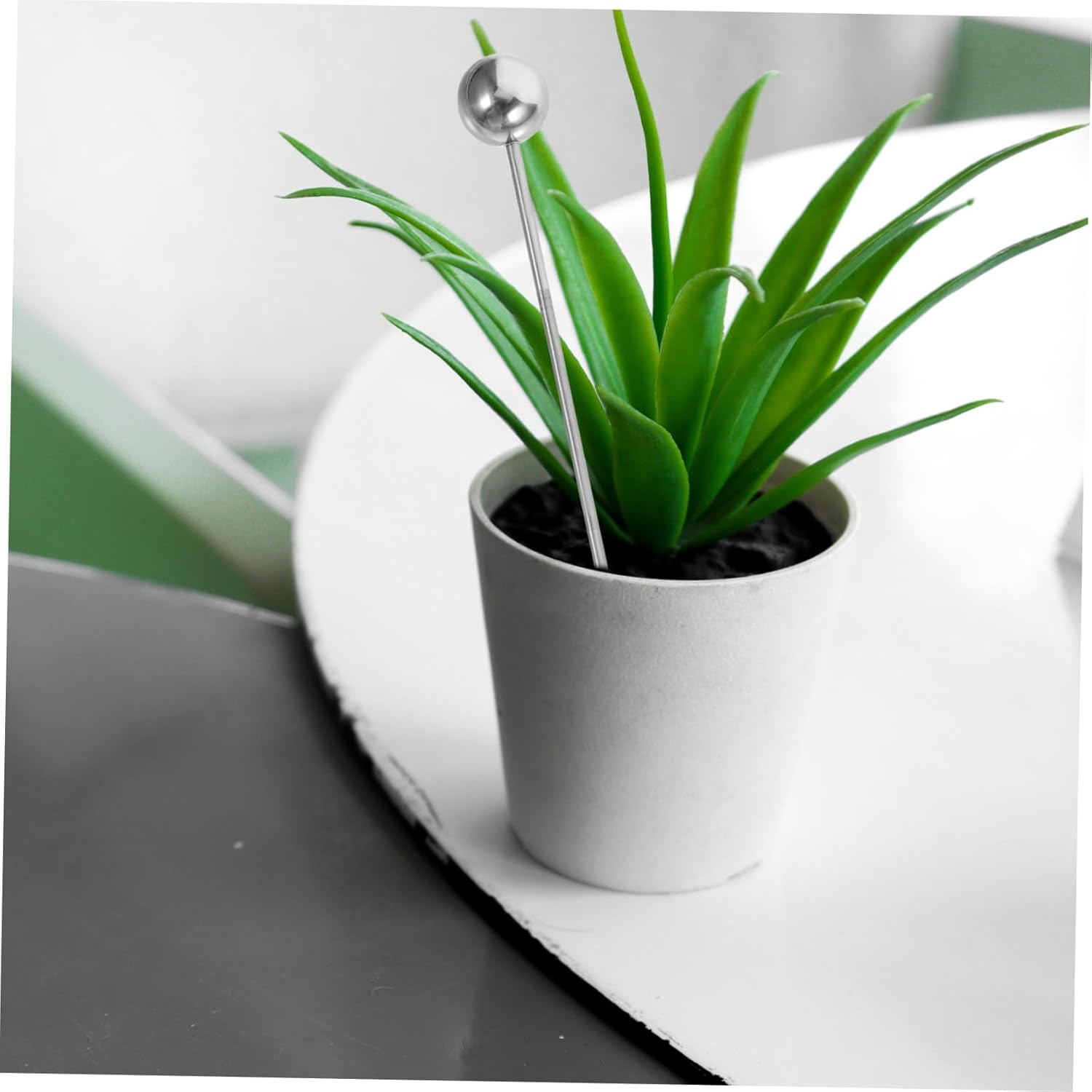 Kisangel 14-Inch Stainless Steel Soil Sample Probe for Indoor Outdoor Plant Soil Testing Handle for Moisture Monitoring Supplies