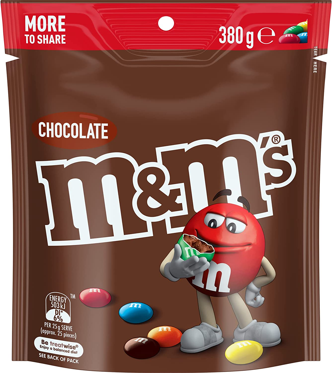 M&M'S Milk Chocolate Snack & Share Bag 380G (Pack of 2) image number 3