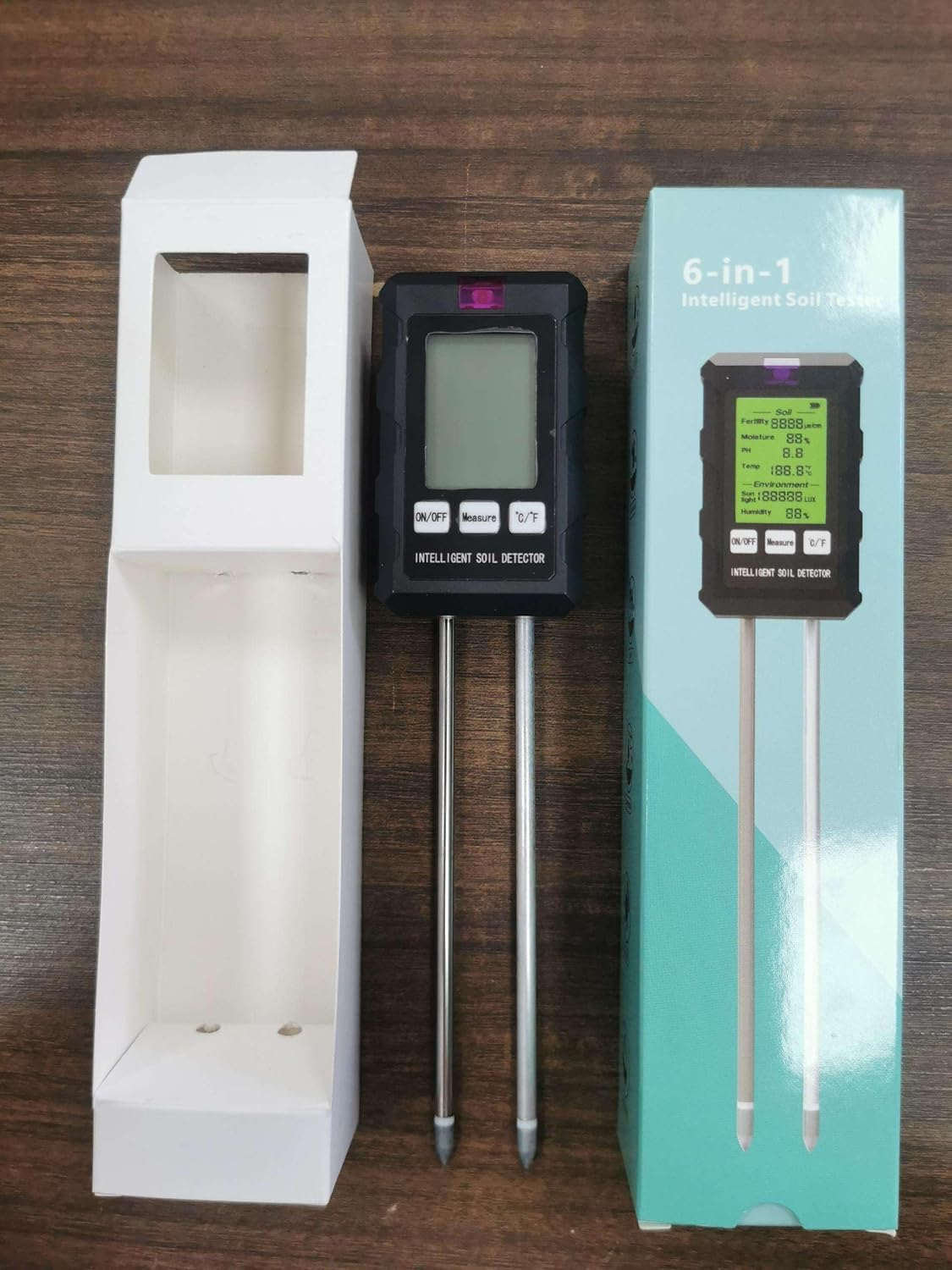 Soil Tester,6-In-1 Soil Moisture Meter with 2 Probes,Soil PH Tester with Light/Temperature/Lcd Display/Humidity for Gardening,Lawn Care,Plant Care,Farm,(Batteries Not Included) image number 3