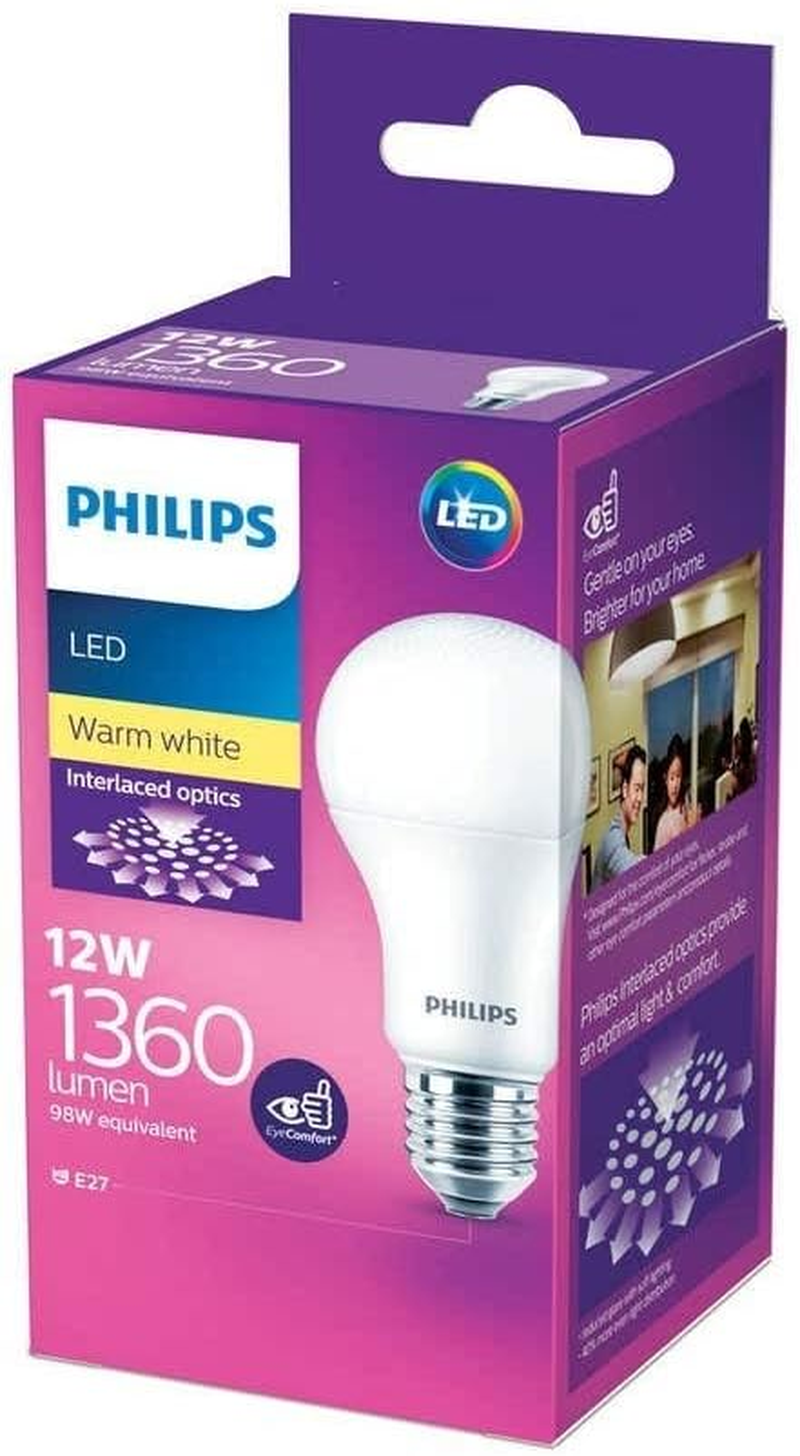 Philips 12W E27 1360 Lumens LED Bulb, Warm White image number 1