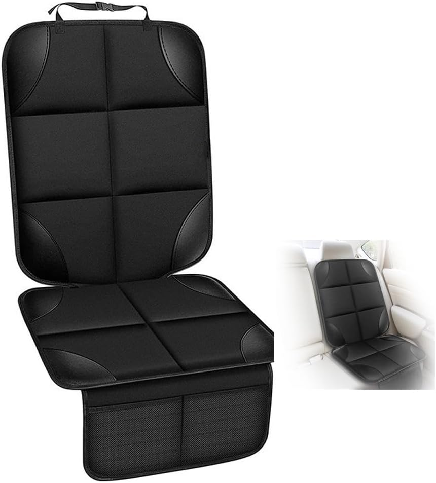 Car Seat Protector for Child Car Seats, Thick Padding Seat Protector under Baby Car Seat, Waterproof Non-Slip Seat Cover for Child and Pet, Anti-Wear Safety Seat Protectors with Pockets image number 1