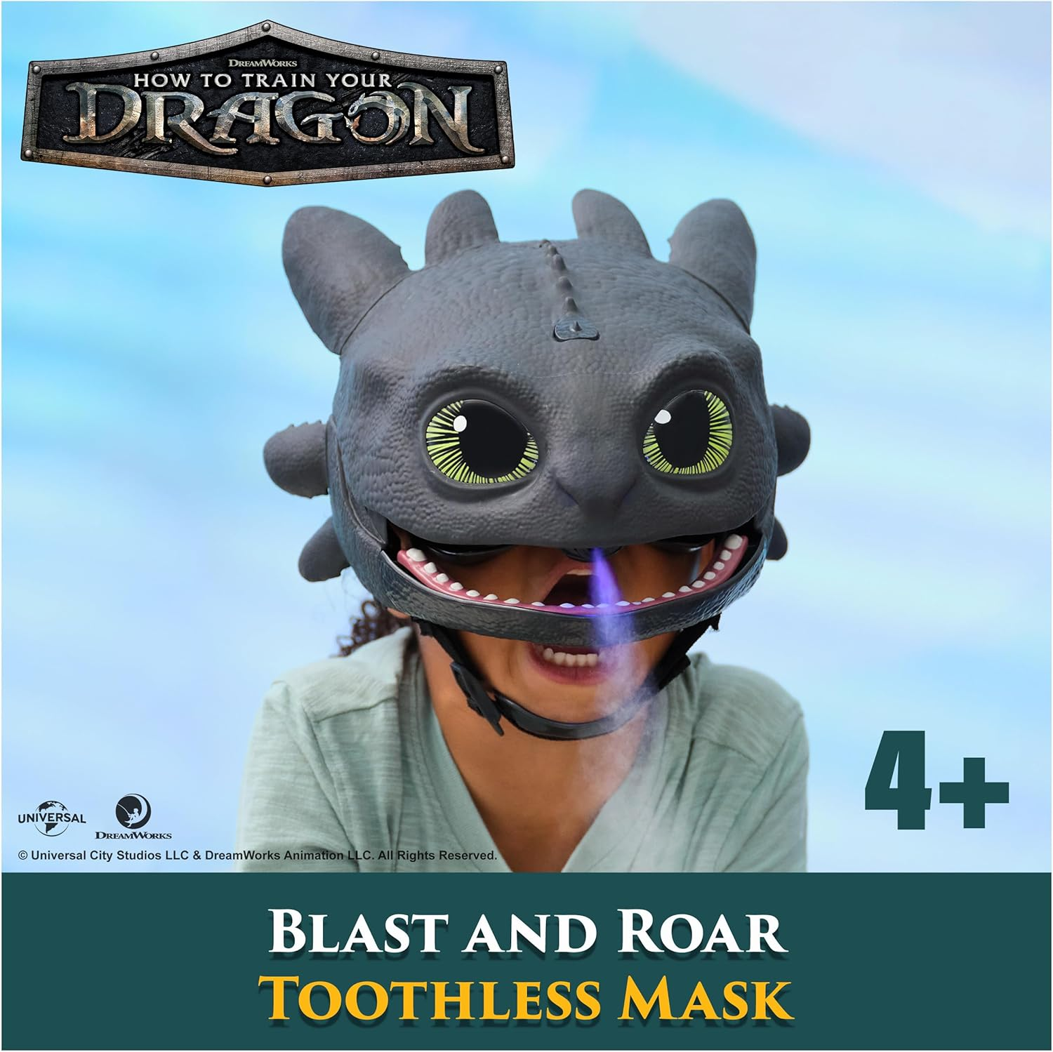 Dreamworks Dragons How to Train Your Dragon, Electronic Blast & Roar Toothless Mask, Kids Dress up & Pretend Play Costumes for Boys & Girls Ages 4 & Up image number 1