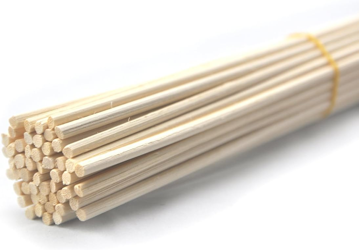 50 Pieces Natural Rattan Reed Diffuser Replacement Refill Sticks for Aroma (30Cm*4Mm, Natural Colour)