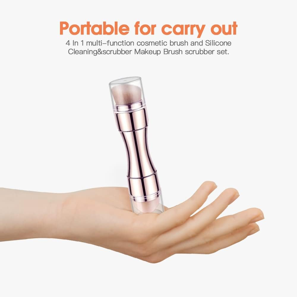 4 in 1 Makeup Brush Set, Eyeshadow Lip Face Concealing Blush Foundation Brush image number 2