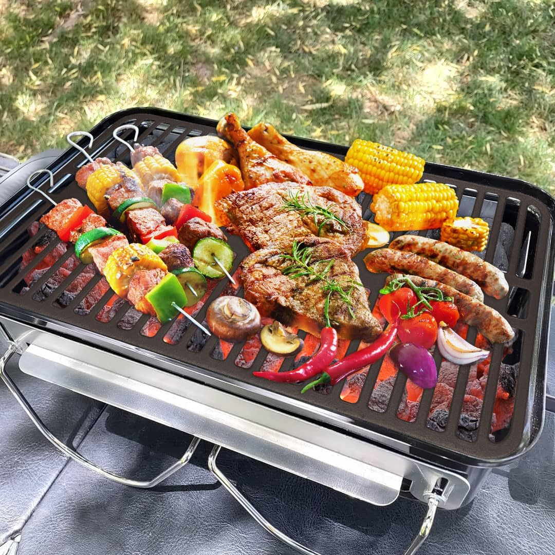 Cast Iron Grill Grate for Weber Go-Anywhere Charcoal and Gas Grill, Cooking Grill Grids Replaces 80631, 70211, 3634, 67195, 16" X 10" image number 1