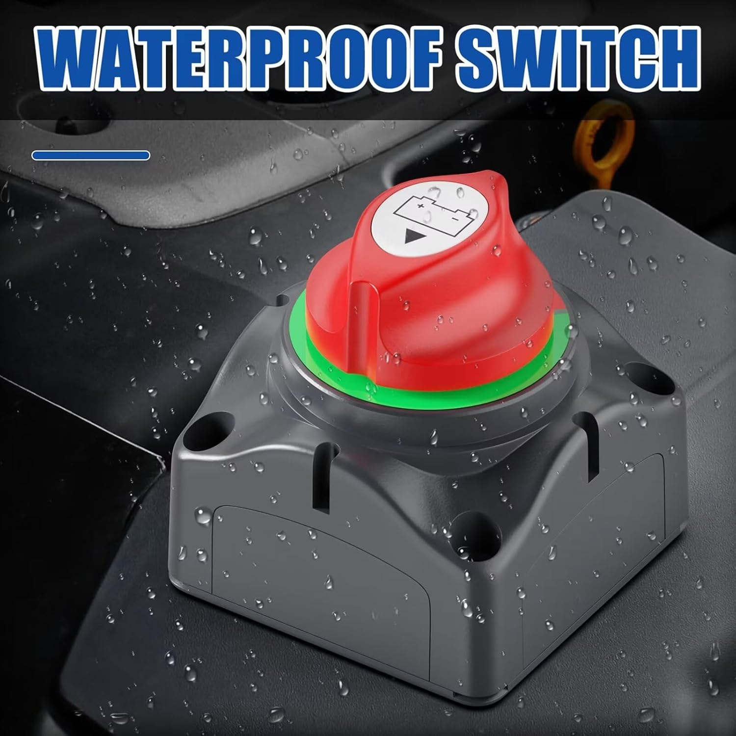 1-2-Both-Off Battery Disconnect Switch Power Cut off Kill Switch Waterproof for Marine Boat Car RV ATV Vehicle Battery Master Cut Shut off Isolator Switch (1-2-Both-Off) image number 3