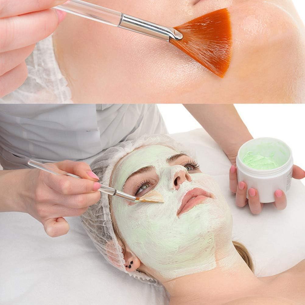 IKEEP 4 Pcs Face Mask Brush, Face Mask Applicator Brush Soft Facial Fan Brush for Mud Mask Cream image number 4