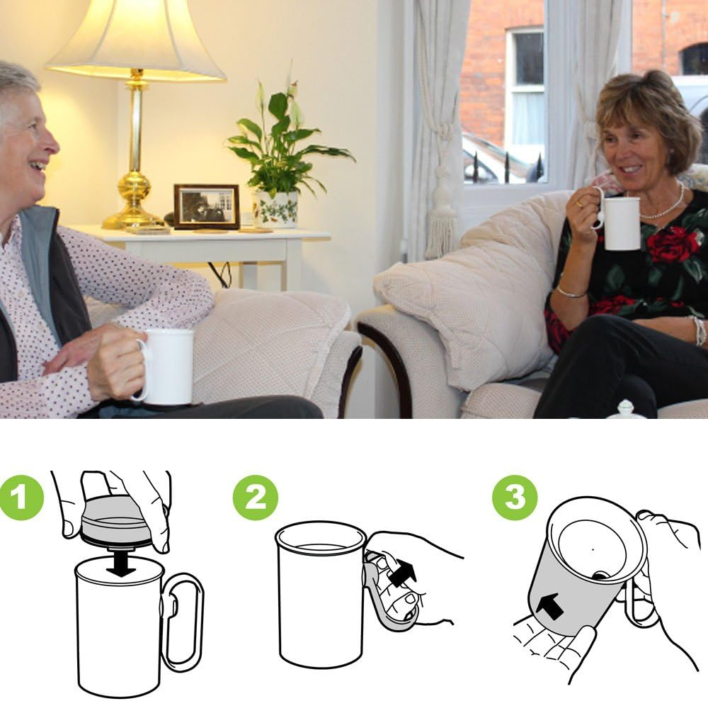 NRS Healthcare Hand Steady Mug with Easy Drinking Cup Aid (N28692) image number 2