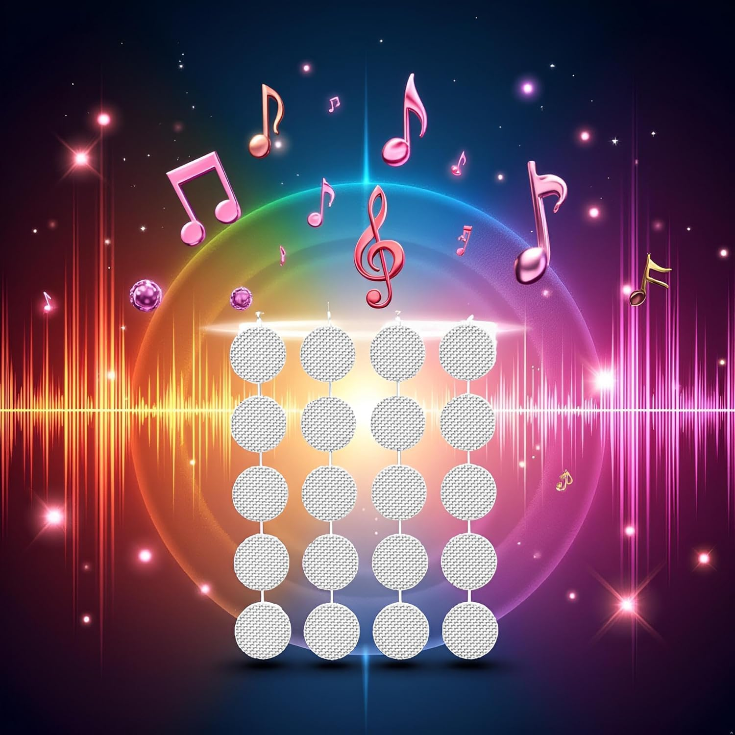 Juroicessry 20-Pack Stainless Steel Earbud Filters - 4Mm Mesh Replacement for In-Ear Headphones, Anti-Dust and Sweat-Resistant Earphone Accessories (Silver)