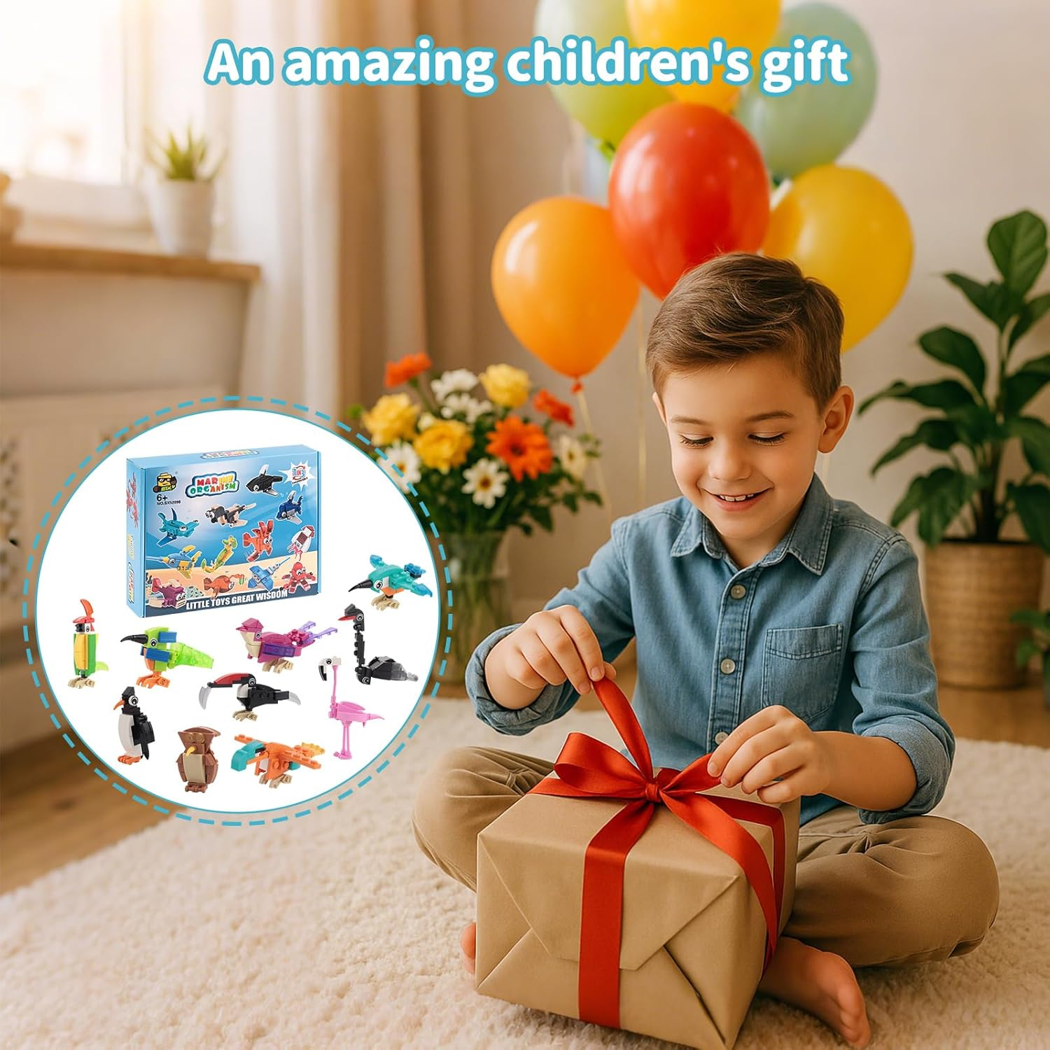STEFUEWILL17 12Pcs Mini Building Blocks Set - Building Blocks Animals Creative Set, Mini for Children and Teenagers, Construction Toy for Assembling Birds, Bird image number 6
