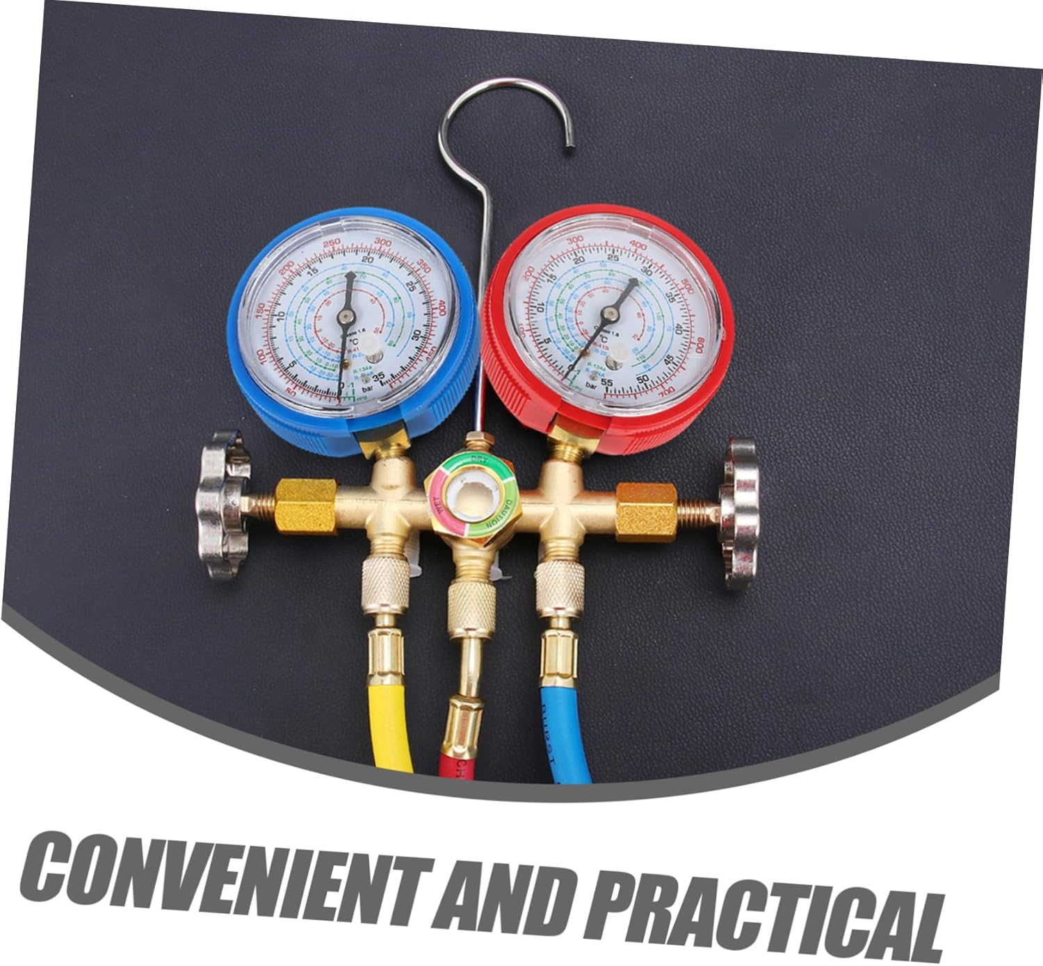 1Pair Air Conditioner Pressure Gauges for Automotive Systems Low and High Pressure Gauges Charging Tools for and Testing Equipment image number 4