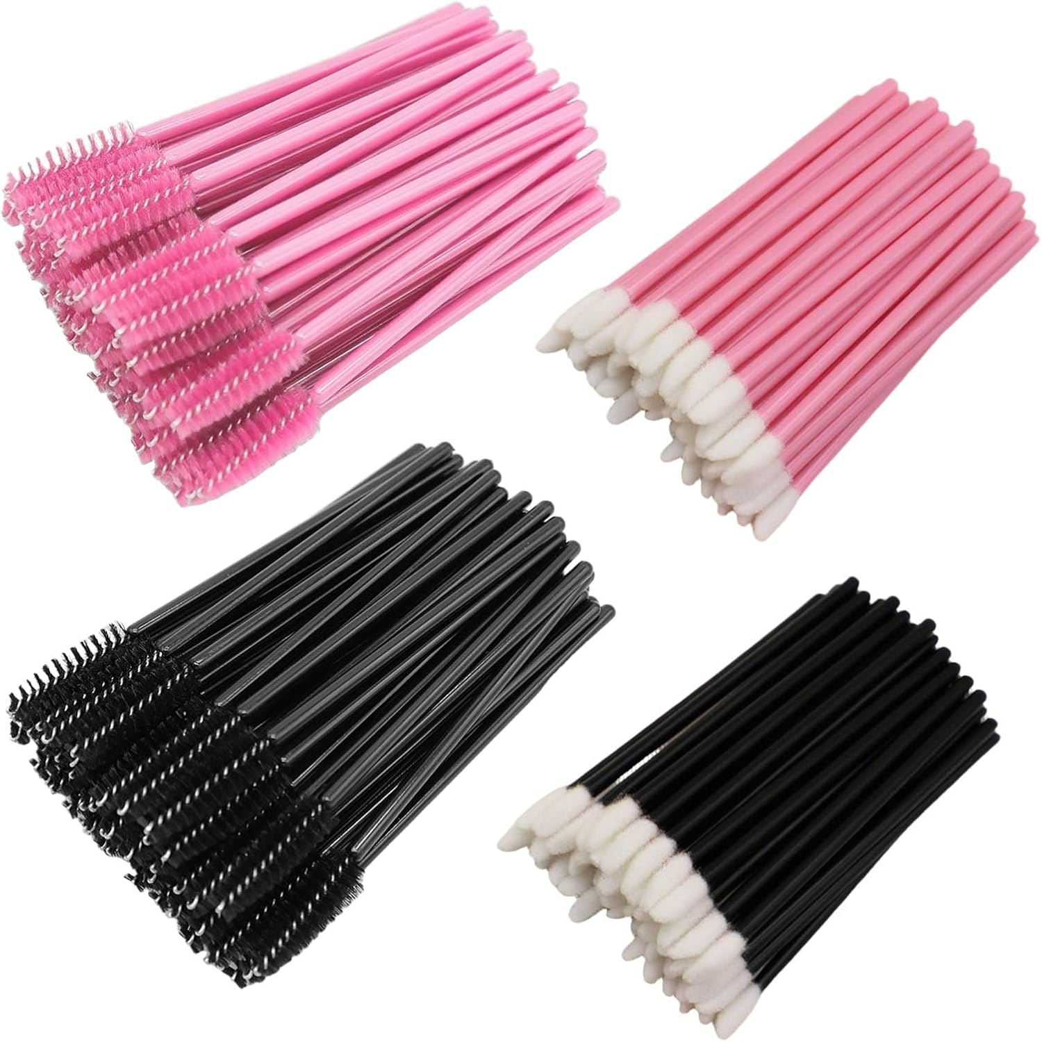 100Pcs Mascara Wands Eyelash Brushes, 100Pcs Lip Scrubber Brush, Disposable Makeup Tool Set, Eyebrow Brush Cosmetic Makeup Brush Tool Kits, Ideal for Mascara, Lip Gloss and Lipstick Testing image number 4