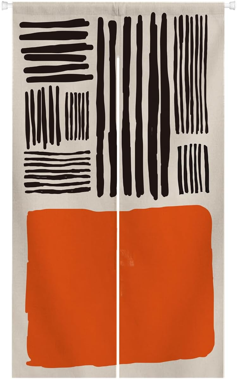 Ofat Home Doorway Curtain Colour Clash Japanese Noren Tapestry, Wall Hanging for Kitchen Bathroom Bistro Partition Shading Bedroom Decoration, Customizable, 33.5X 59 in (Style*1)