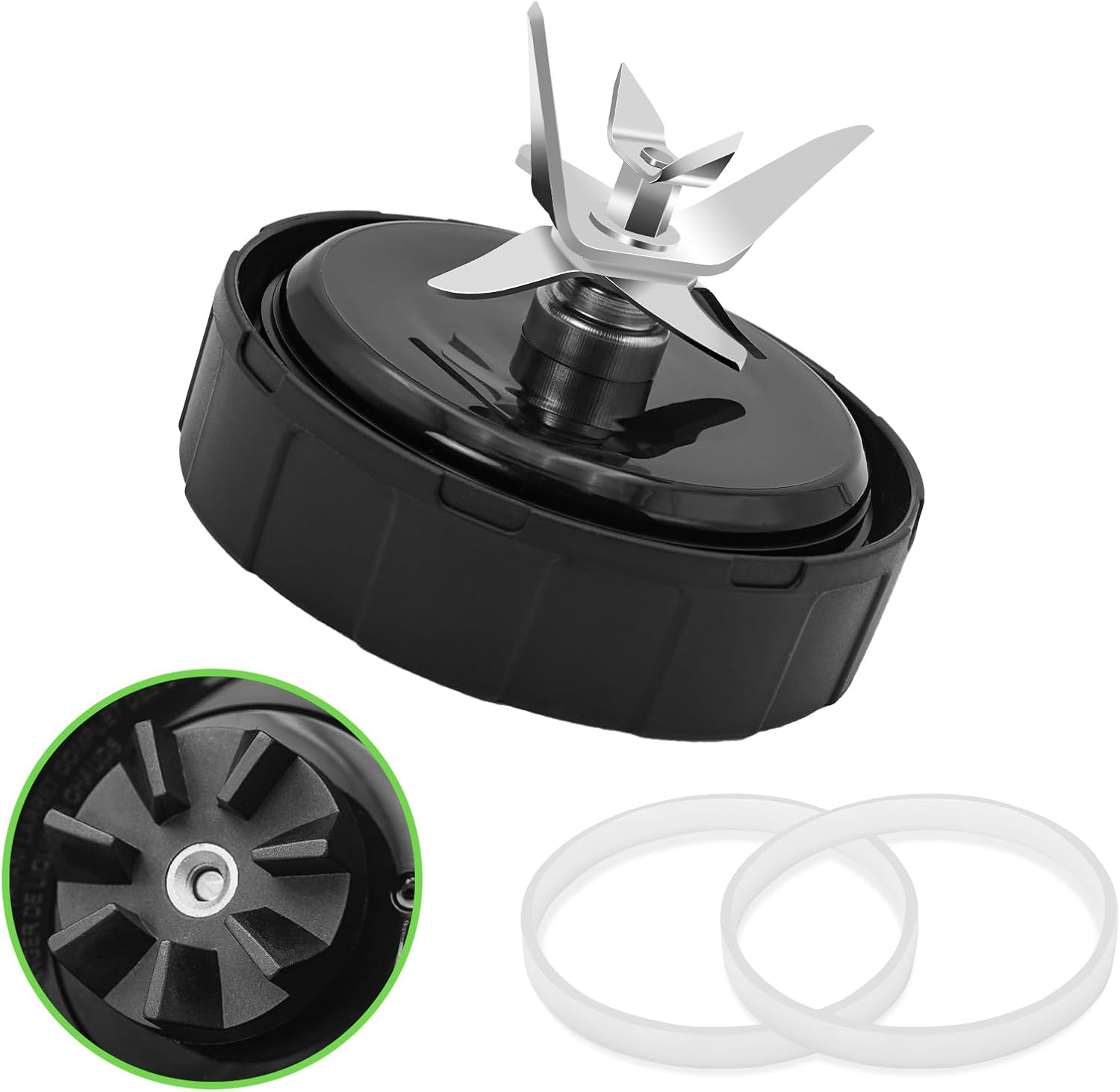 [ New Model] Replacement Blender Blade for Ninja Accessories, Only Compatible with Nutri Ninja Foodi Power Blender SS300, SS300C, SS351, SS351C, SS351TGT, CO351B, SS100, SS101, SS101C, SS101TGT image number 1