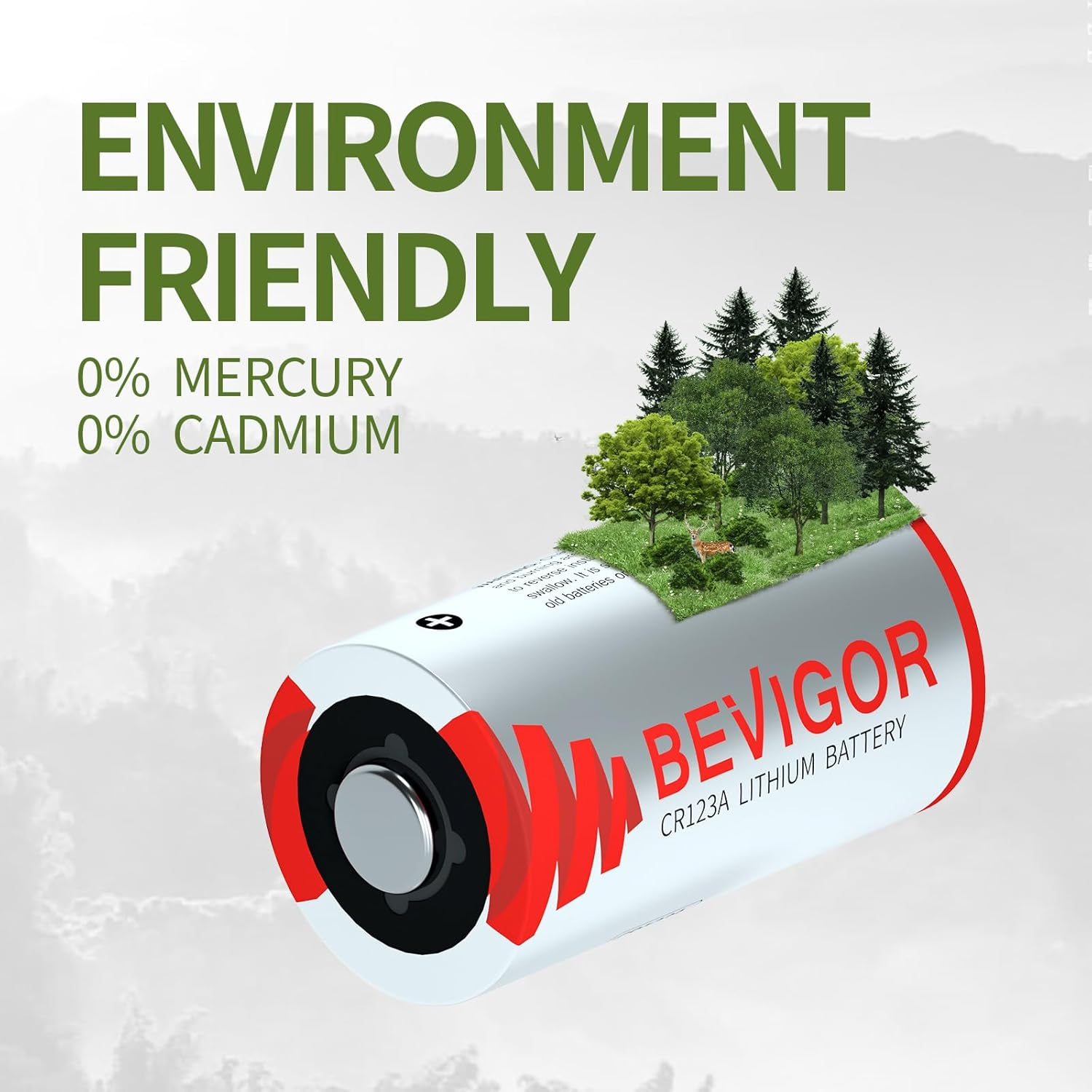 BEVIGOR CR123A 3V Lithium Batteries 2 Pack,1500Mah Photo Lithium Battery, 3 Volt 123 Battery Lithium for Flashlight and Security Device【Non-Rechargeable】