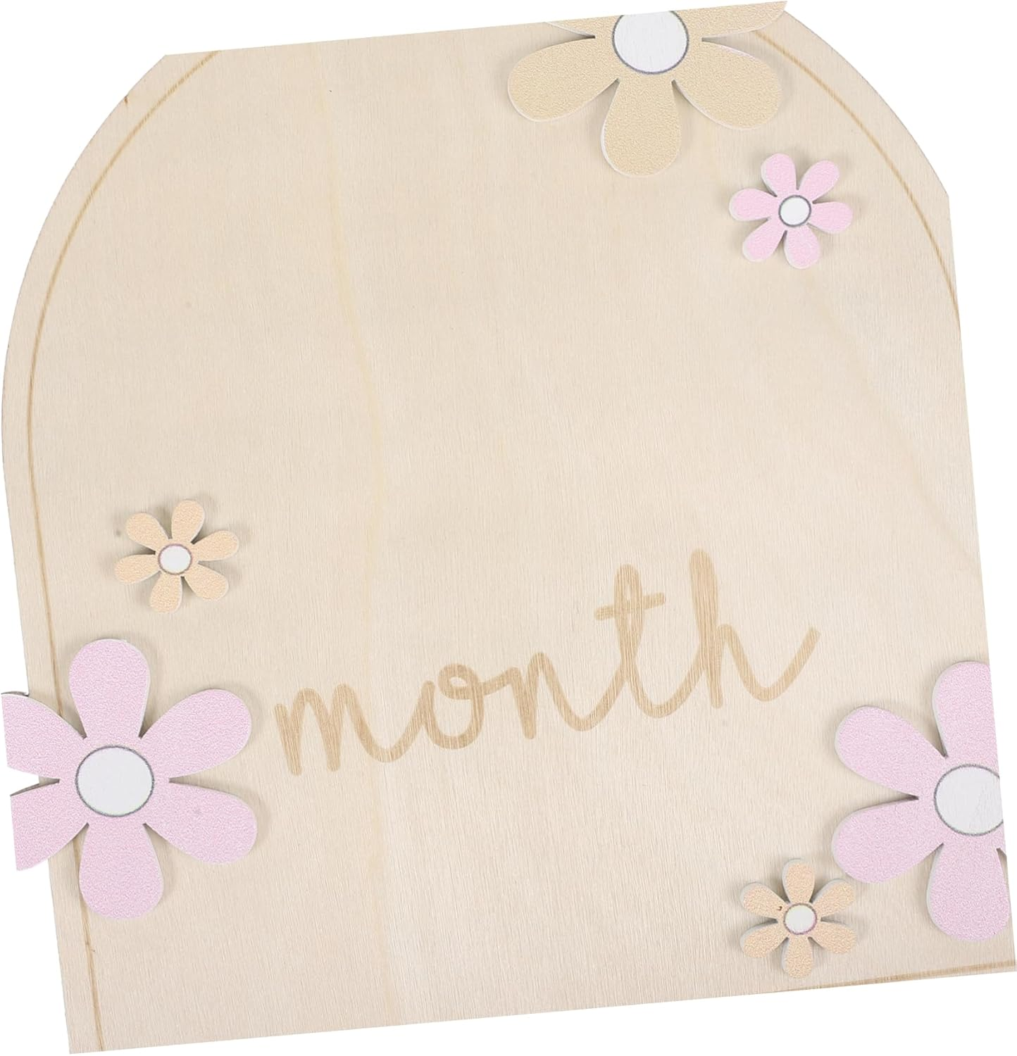 MERRYHAPY Wooden Door Sign Monthly Milestone Cards Milestone Markers First Year Party Craft Birthday Decor image number 4