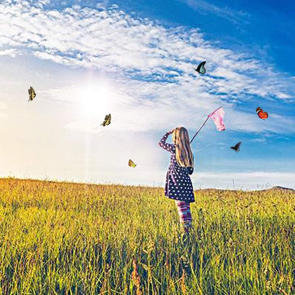 USATDD Kids Telescopic Butterfly Fishing Nets Great for Catching Insects Bugs Fish Caterpillar Ladybird Nets Outdoor Tools Colorful Extendable 34" Inch 6 Pack image number 1