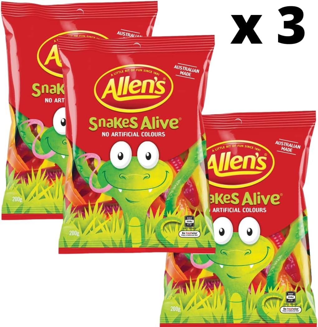 Allens Snakes Alive 200G - 3 Pack I Bulk Value Pack image number 2