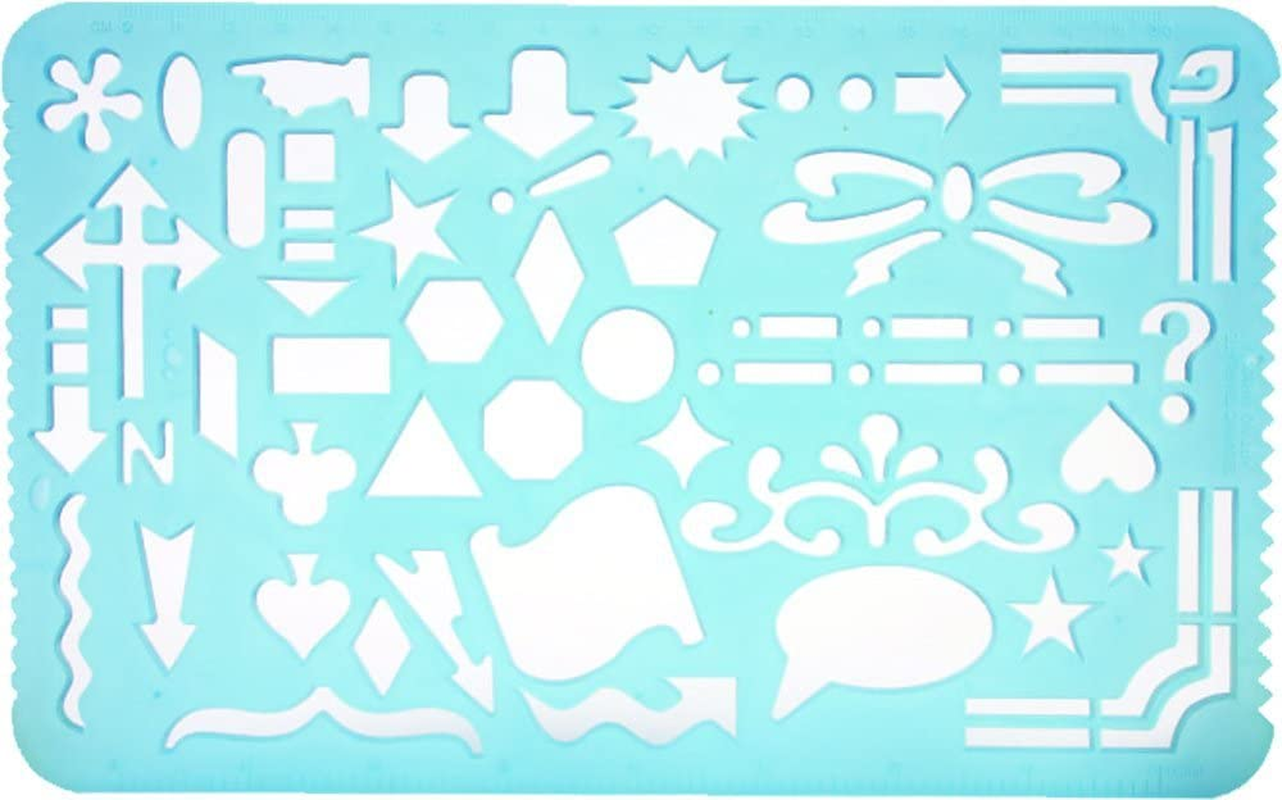 Set of 2 Artistic Drafting Templates of Various Shapes and Designs for Artists by YOSOGO image number 2