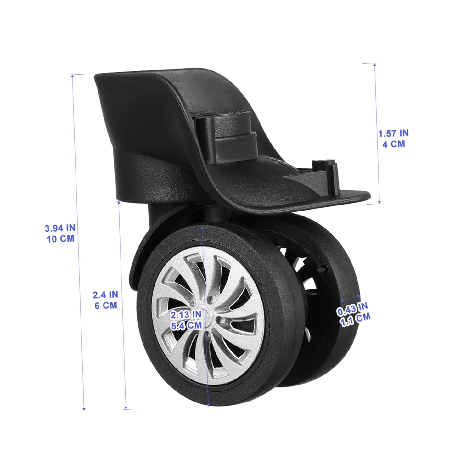 NOLITOY 4Pcs Swivel Wheels Replacement for Luggage Suitcase Durable Travel Bag Wheels Spare Parts for Smooth Mobility and Easy Installation image number 6