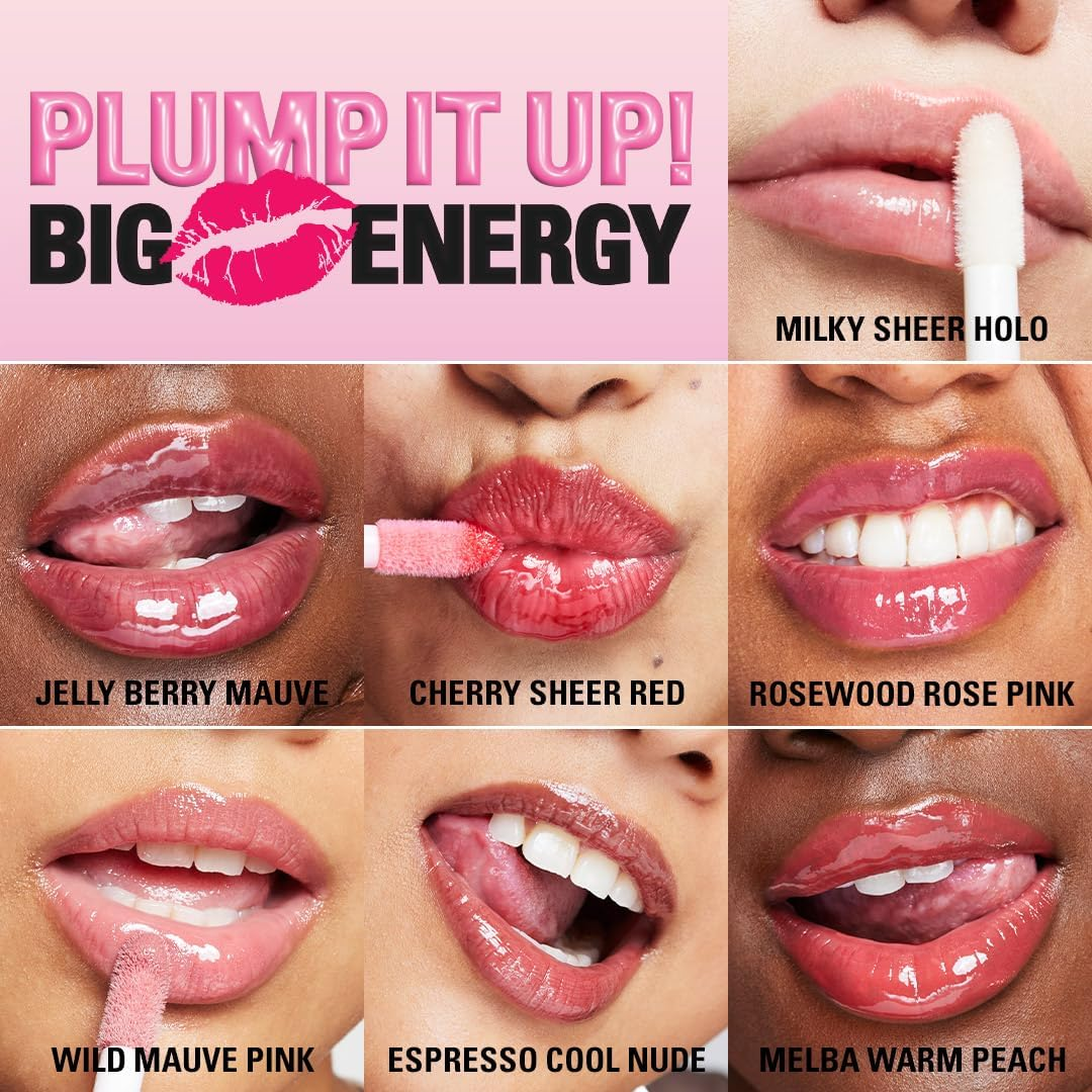 Revolution Beauty London, Pout Bomb Plumping Lip Gloss, High-Shine for Glossy, Fuller & Plump Lips with Hyaluronic Acid & Peptides, Vegan & Cruelty-Free, Sheer Milky Nude, 0.15 Fl Oz image number 6