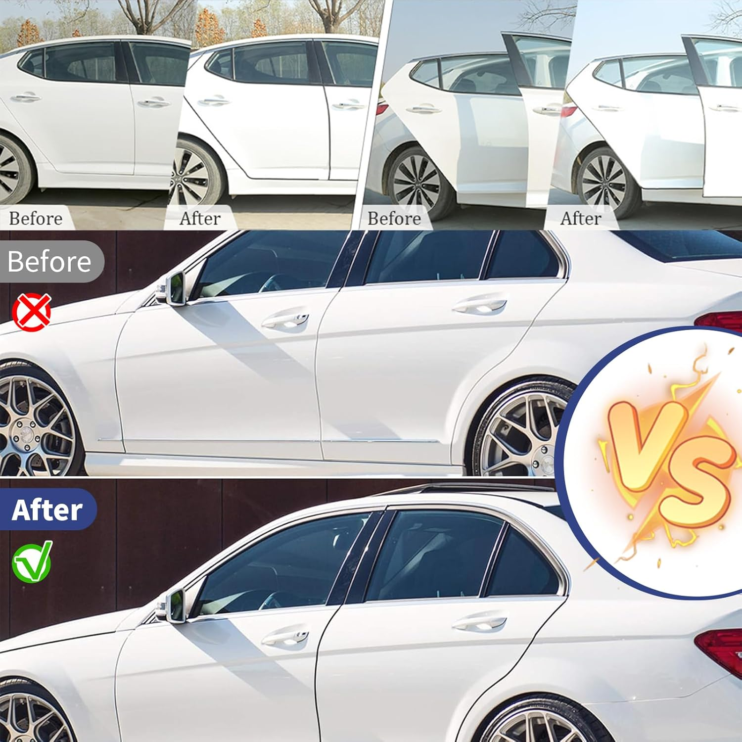 5M Universal Car Door Edge Guards, U-Shape Car Door Edge Seal Protector Strip, Invisible Design Automotive Door Trim Strip, Auto Door Edge Guards for Cars Bread Car Sedans Trucks SUV Pickup (BK)