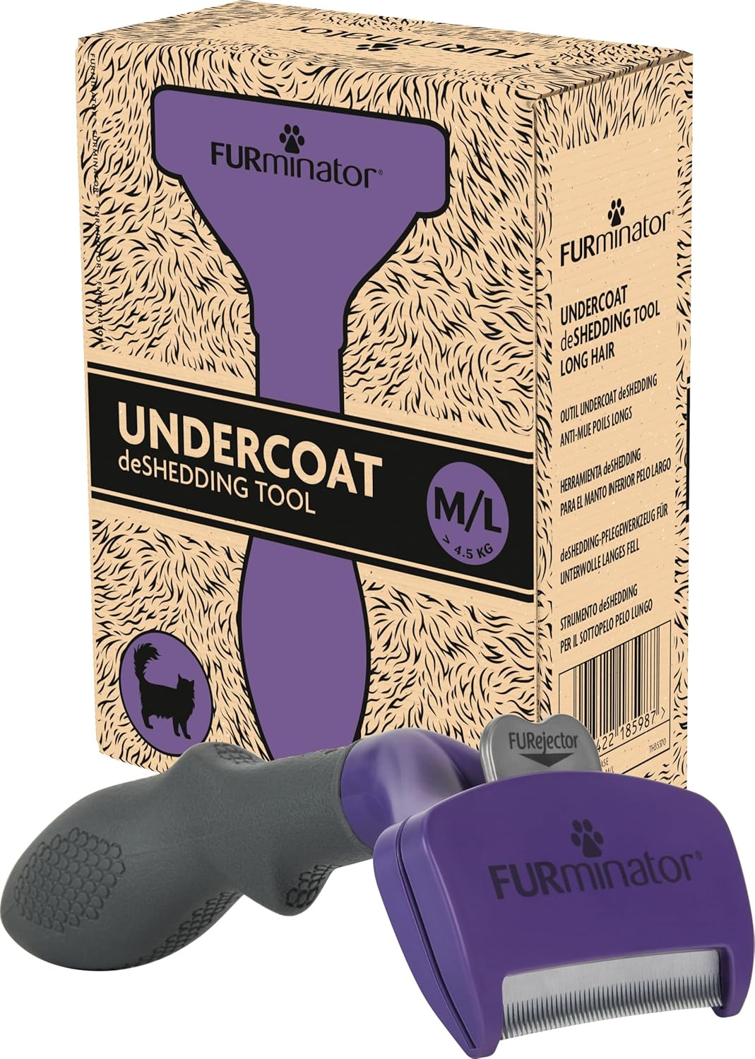 Furminator Undercoat Deshedding Tool Cat M/L - Long Hair