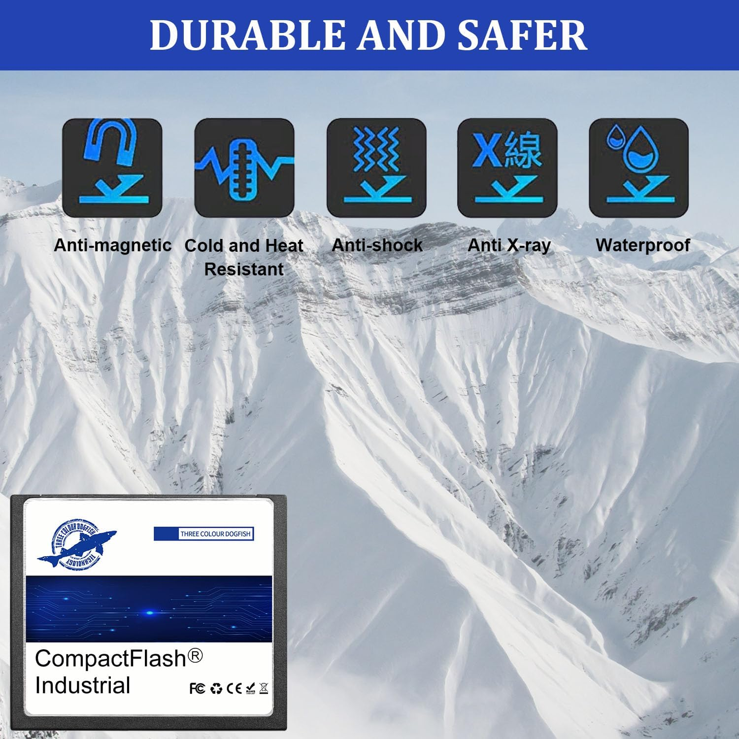 Dogfish 2GB 2Pack Compact Flash Memory Card High Performance Industrial CF Type I Card FAT16 for Industrial Equipment and Vintage Digital Cameras image number 2