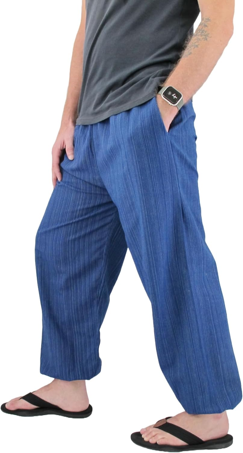 Love Quality Baggy Pants Men'S One Size Cotton Harem Pants Hippie Boho Trousers