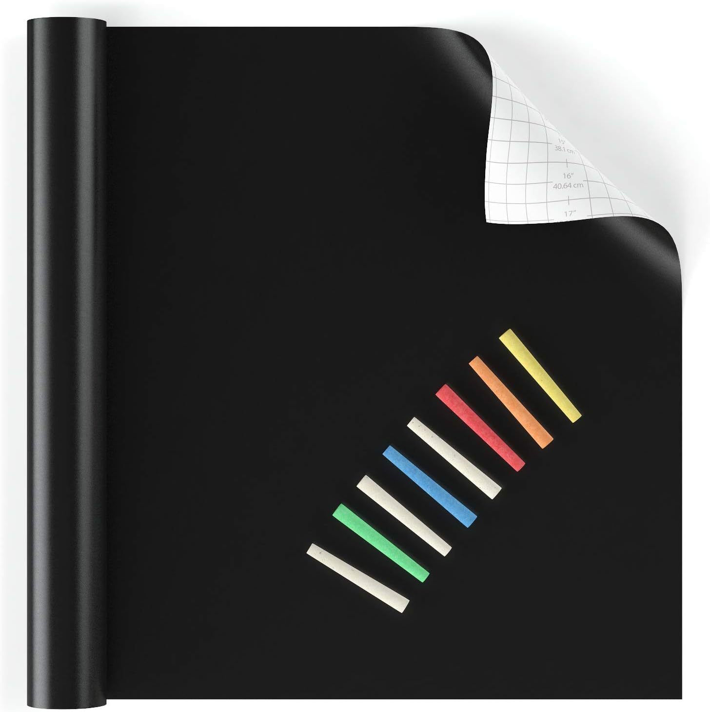 ARTEZA Chalk Board Sticker for Wall 16 Feet (17.7&rdquo;X196.9&rdquo;) - 8 Chalks - Strong Hold - Self Adhesive Chalkboard Contact Paper for Kids, Home Office image number 5