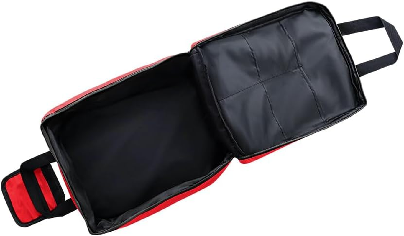 Red Emergency Backpack First Aid Bag Empty Medical First Aid Rucksack Treatment Back Pack Trauma Bag with Reflective Strip for Cycling Riding Hiking Camping Daycare Vacation Road Trip - Red Bb image number 2