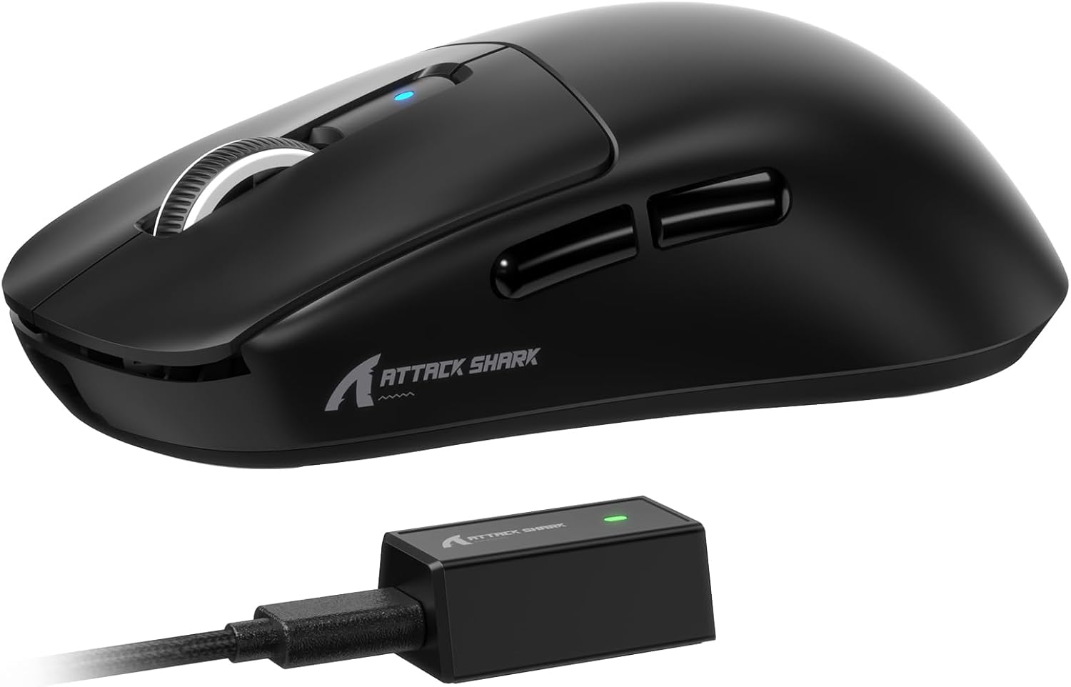 ATTACK SHARK R6 Wireless 8Khz Gaming Mouse, SUPERLIGHT 39G, Nordic 52840 MCU, Pixart PAW3950MAX Gaming Sensor, BT/2.4G /Wired, Adjustable DPI 42000, Optical Microswitches (100M Clicks), Pc/Mac (White)
