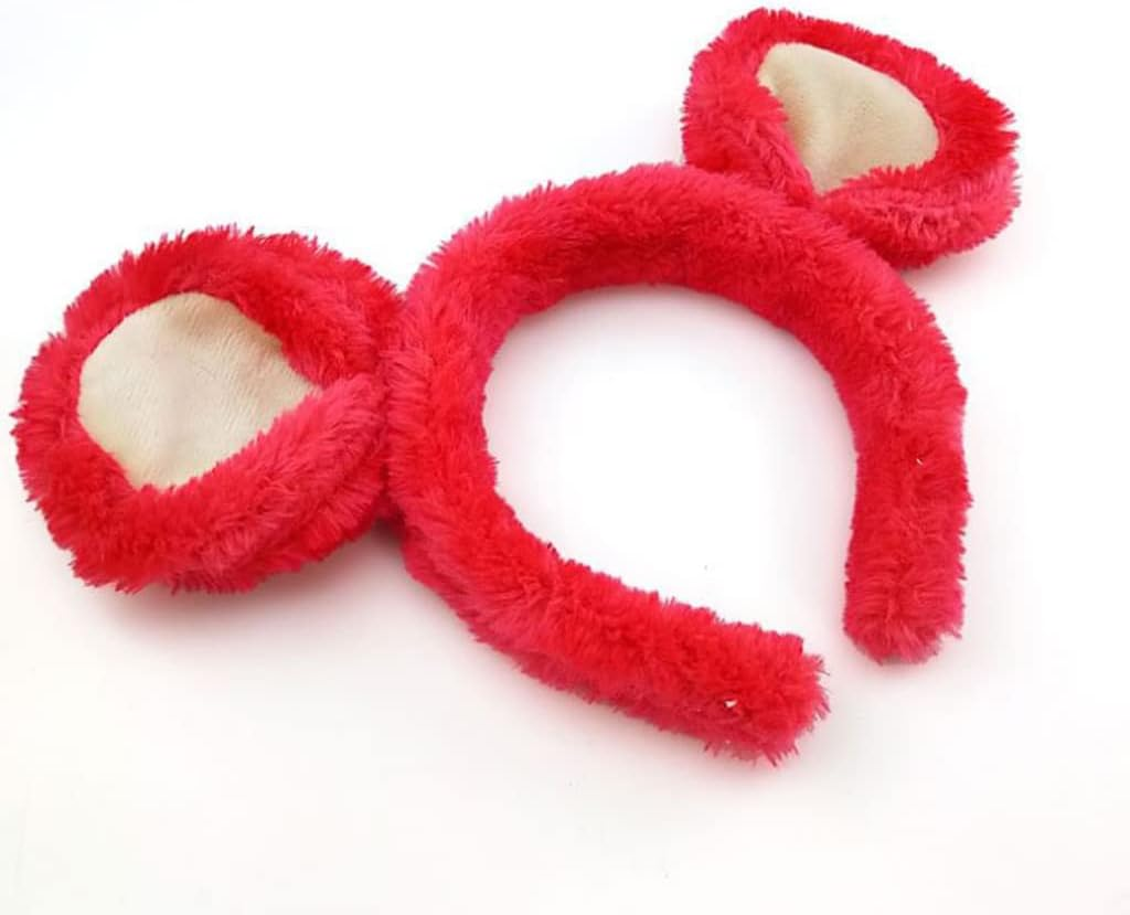 Haveratio Soft Bear Ears Headbands Plush Mouse Ears Hair Hoop for Washing Face Cartoon Animal Hairbands Halloween Costume - Grey image number 5