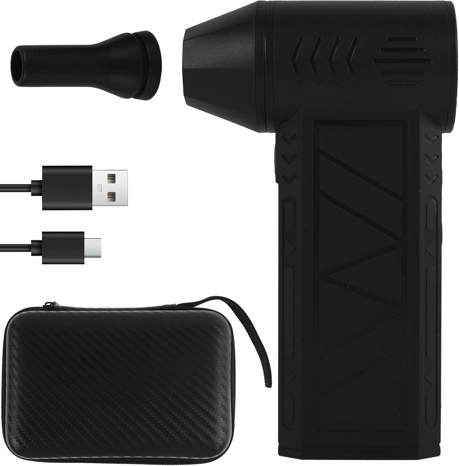 Mini Jet Dry Blower, 80000RPM 5000Mah Electric Jet Blower Fan Handheld Jet Fan Blower Mini Air Blower Duster 4 Gear Adjustable Air Blower Jet Fan with LED Light Pocket Air Duster Fan image number 3