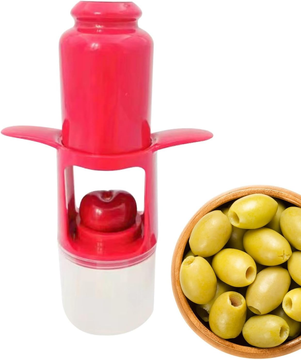 Cherry Depitter, Pit Remover for Cherries, Multipurpose Cherry Stoner, Heavy Duty Stainless Steel Olive Pitter Tool, Kitchen Gadgets for Cherry, Chili, Red Dates image number 4