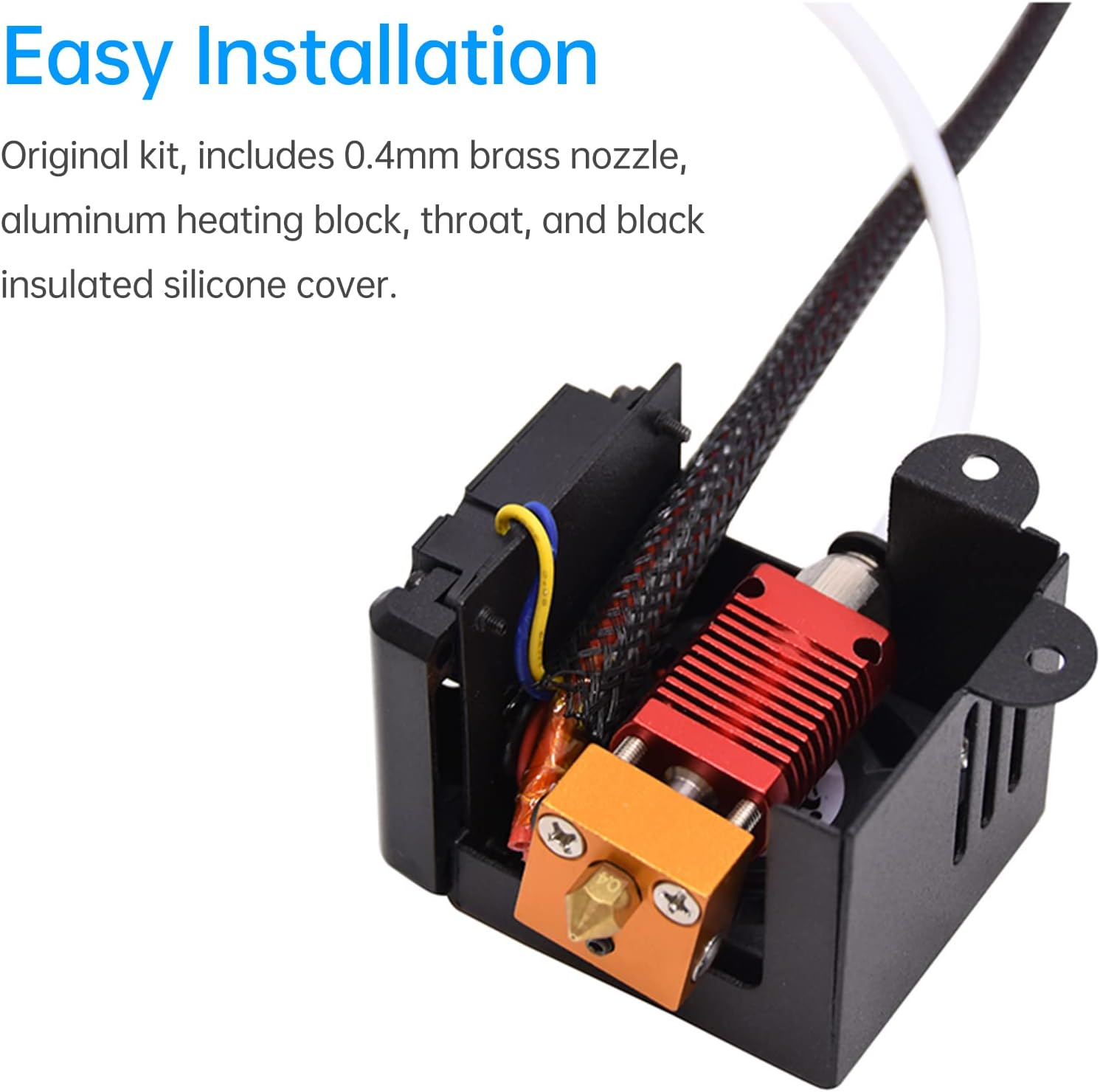 Ender-3 Full Assembled Hotend Kit 24V with Silicone Cover 1.2M Thermistor Compatible with CR-10/CR-10 S5/CR-10-S4/CR-10S/CR-10 Mini/Ender 2/Ender-3/Ender 3 Pro/Ender-3S/Ender 5 image number 5
